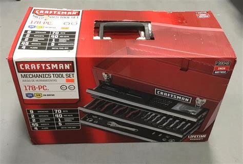 craftsman 178 piece mechanics tool set with metal hand box|Craftsman 178.